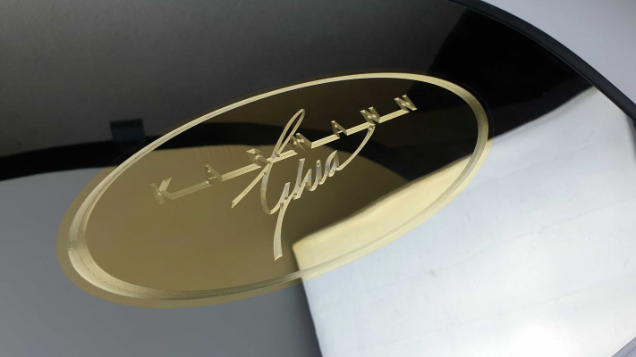 Diamantgravur in VA, Hochglanz Poliert u. vergoldet